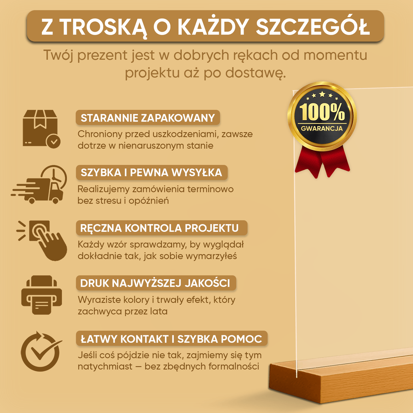 Babcia i Dziadek kolaż 3 zdjęć - personalizowany druk na szkle dla dziadków - Emmygift.pl