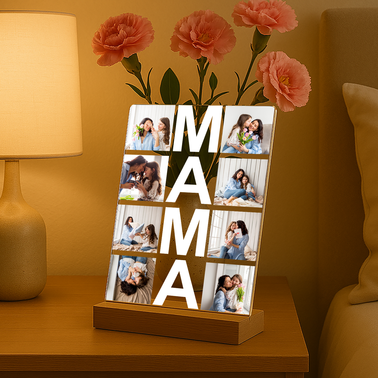 Fotokolaż Mama - Druk na szkle, spersonalizowany prezent dla mamy