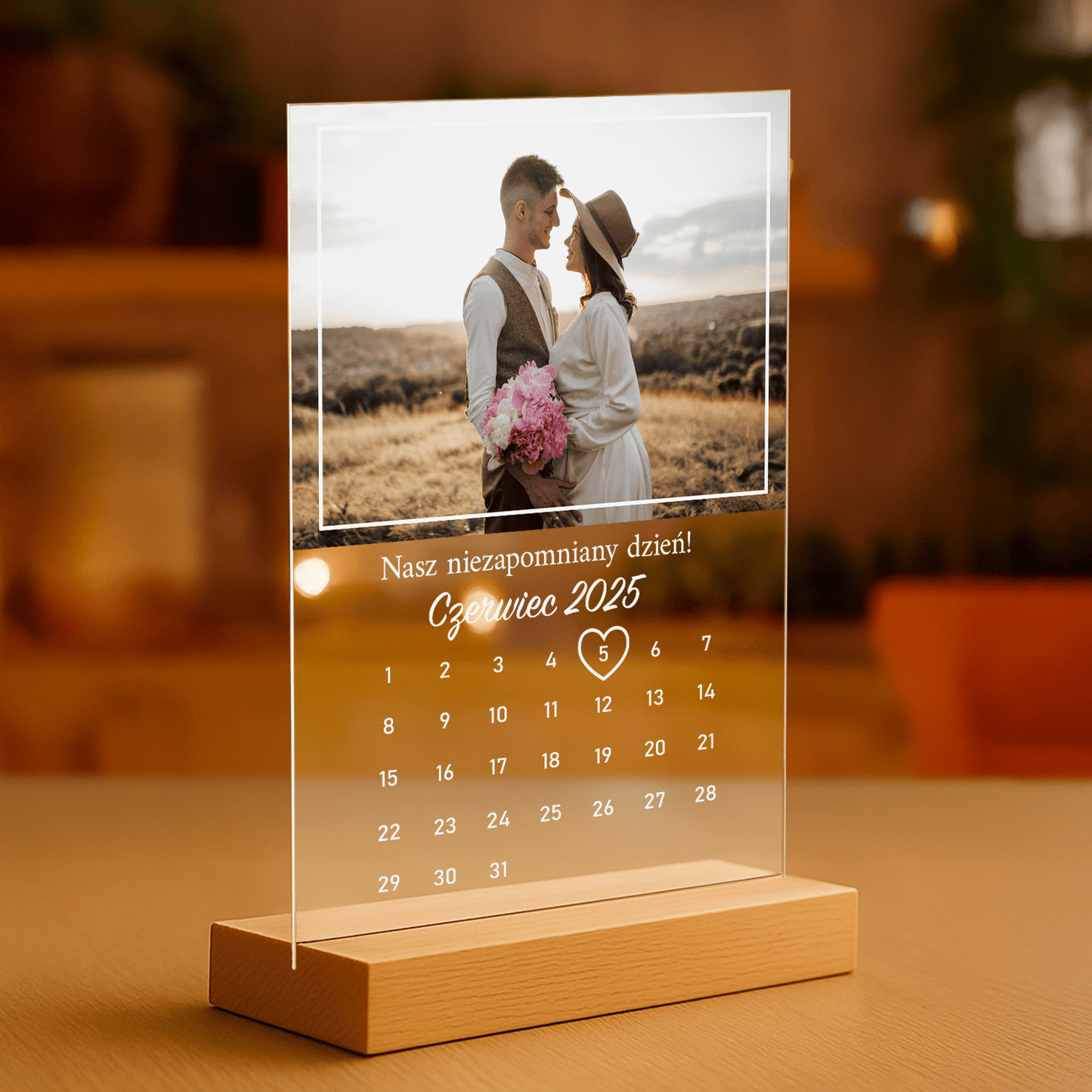 Niezapomniany dzień - personalizowany druk na szkle - Emmygift.pl