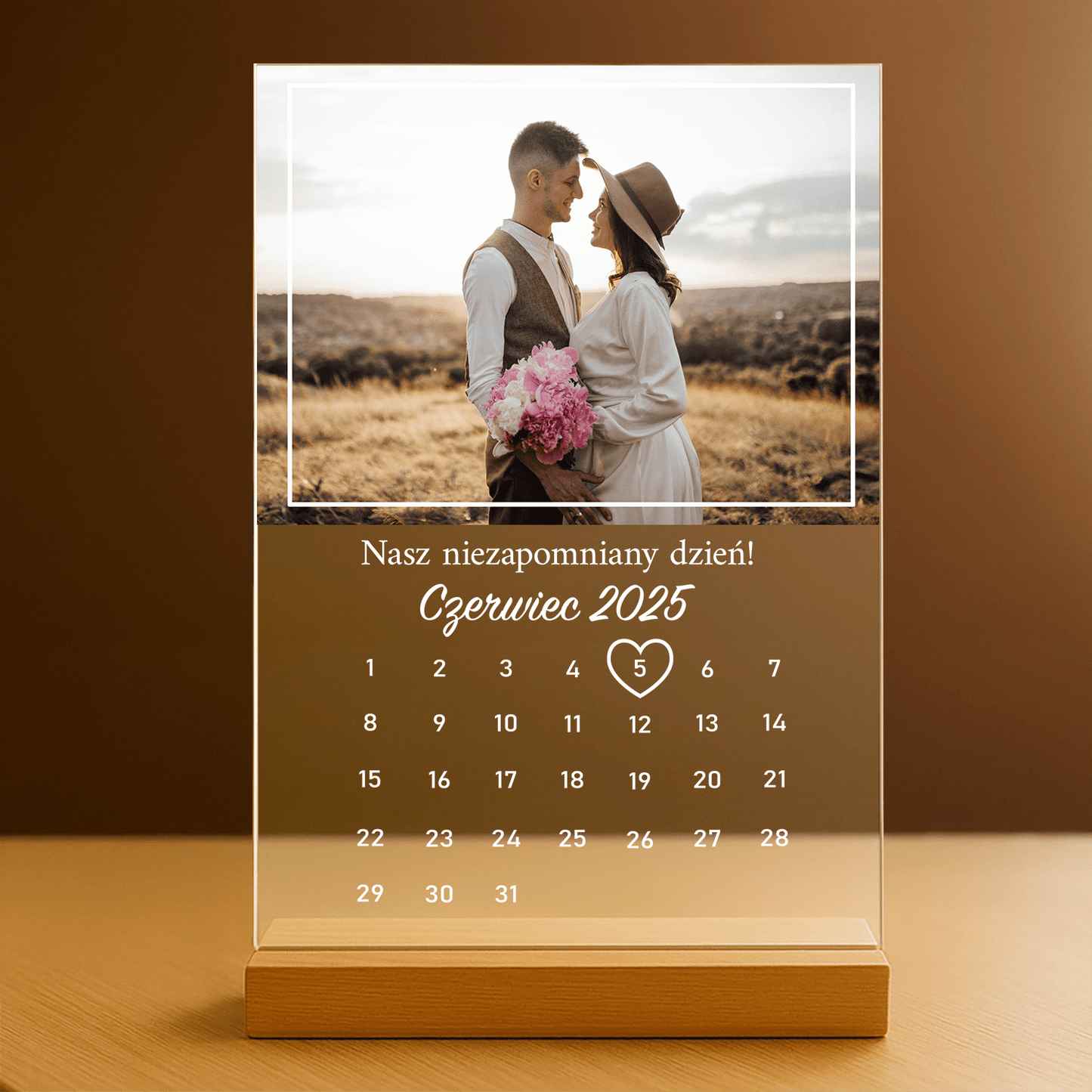 Niezapomniany dzień - personalizowany druk na szkle - Emmygift.pl