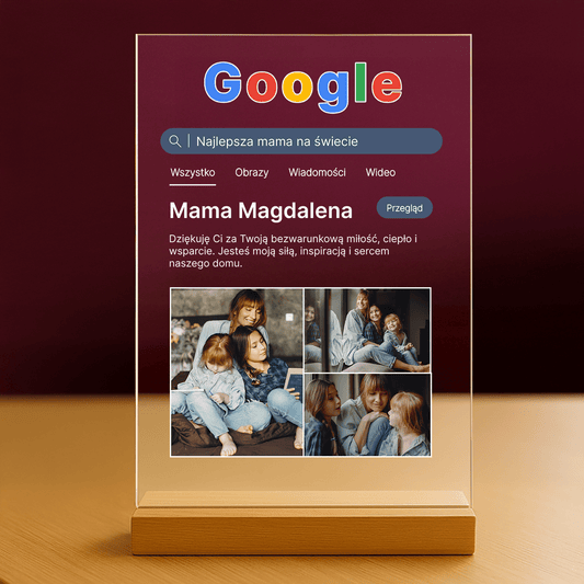 Szukaj Mama - personalizowany druk na szkle, prezent dla Mamy - Emmygift.pl