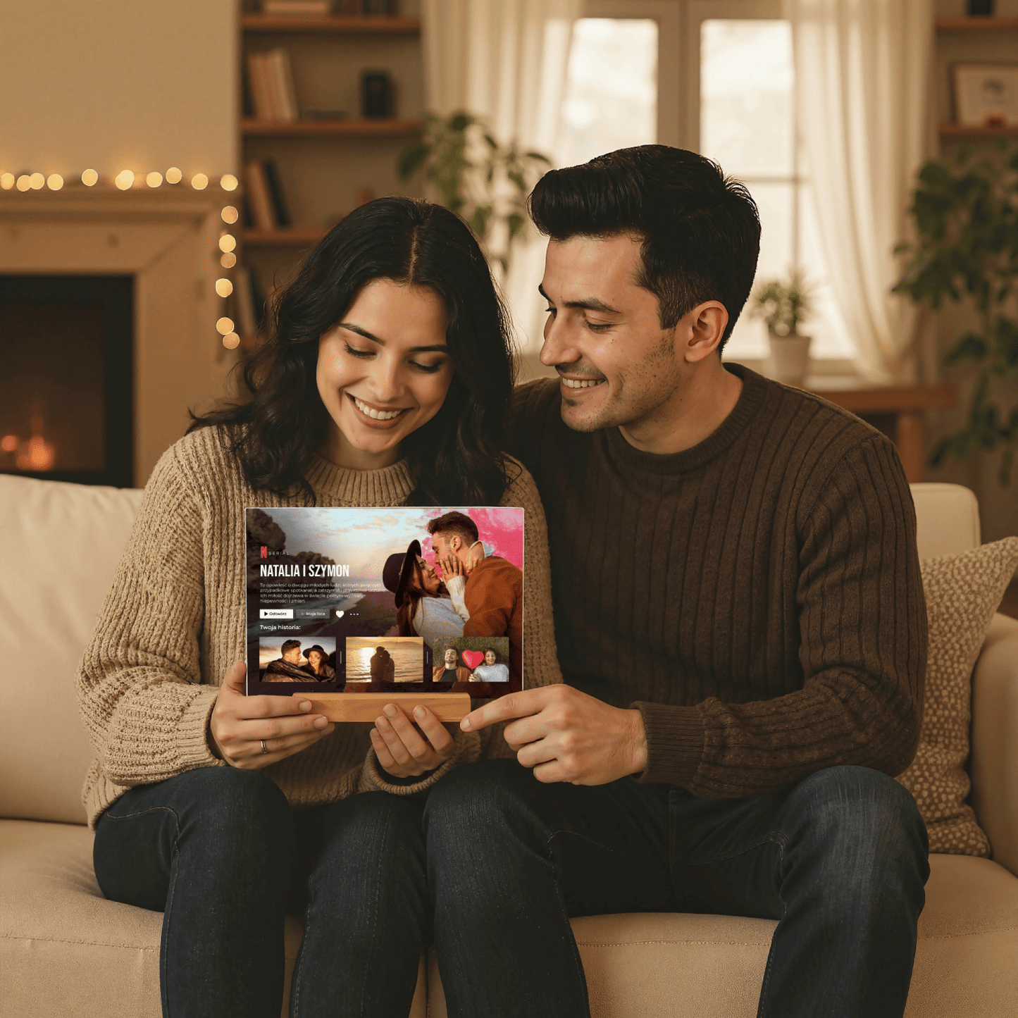 Miłosny serial - personalizowany druk na szkle - Emmygift.pl