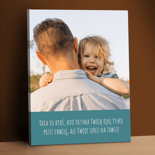 Serce taty - personalizowany druk na płótnie - Emmygift.pl