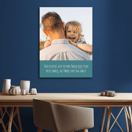 Serce taty - personalizowany druk na płótnie - Emmygift.pl
