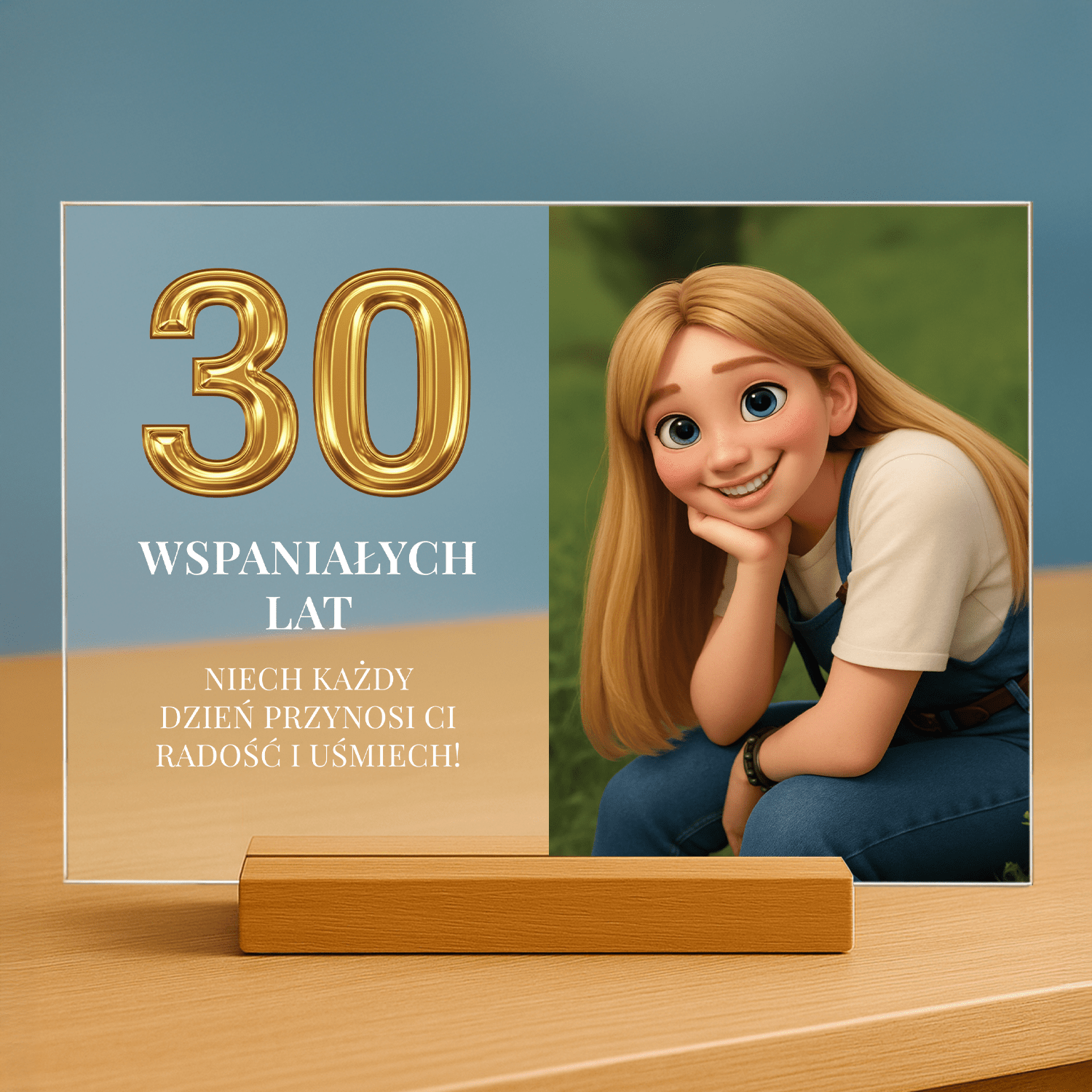 30 wspaniałych lat - personalizowany druk na szkle dla niej - Emmygift.pl