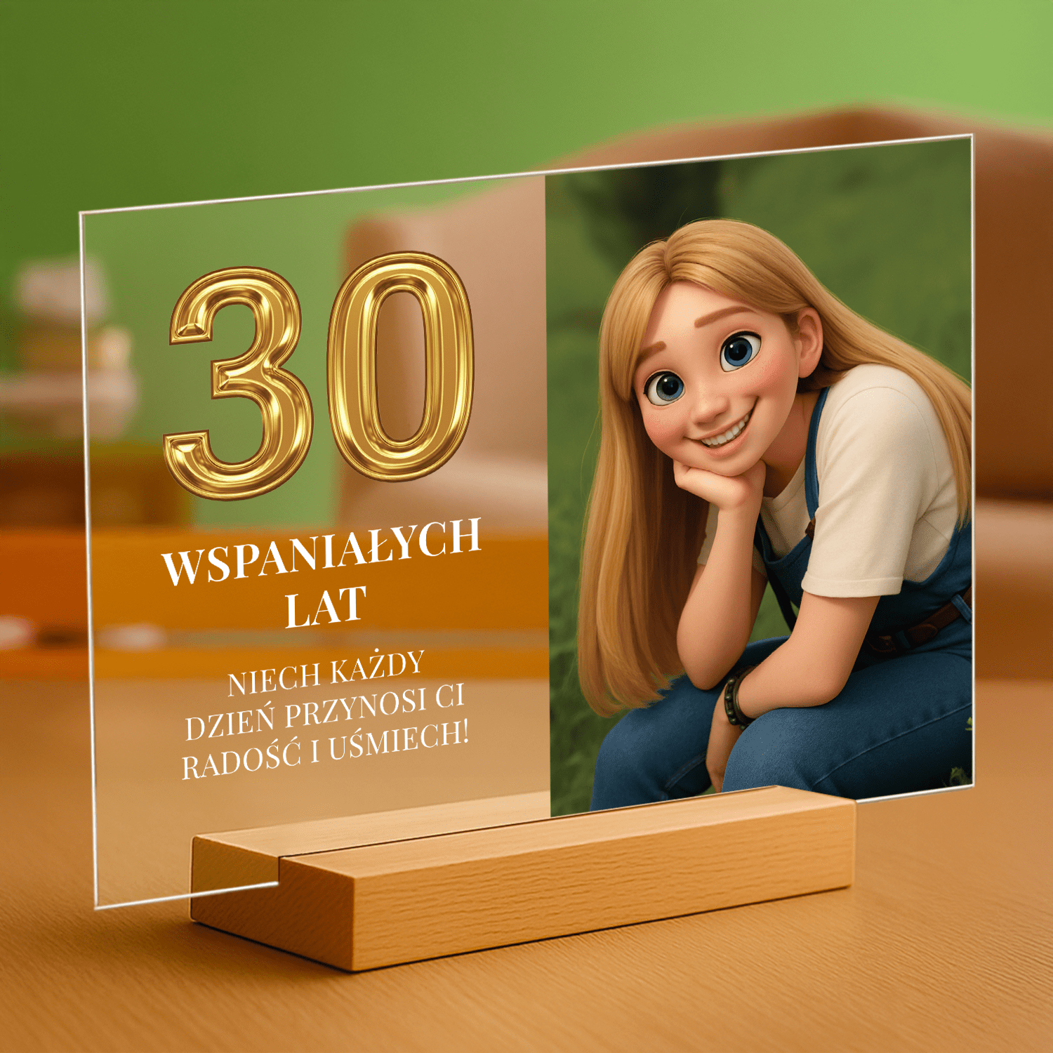 30 wspaniałych lat - personalizowany druk na szkle dla niej - Emmygift.pl