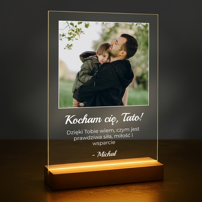 Podziękowanie dla taty - druk na szkle akrylowym dla taty