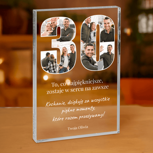 Na 30. urodziny - personalizowany druk na grubym szkle dla niego - Emmygift.pl