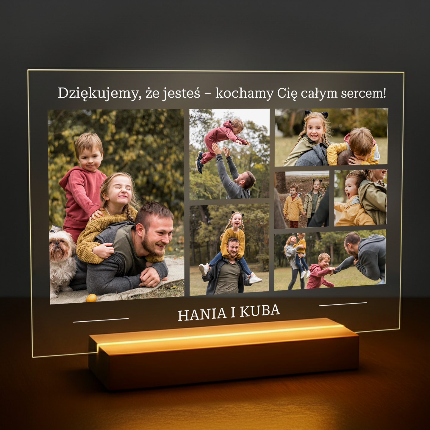 Dziękujemy, że jesteś - druk na szkle akrylowym dla taty