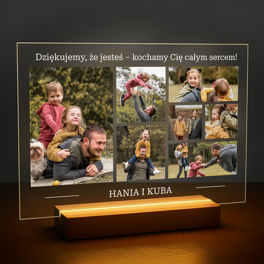 Dziękujemy, że jesteś - druk na szkle akrylowym dla taty