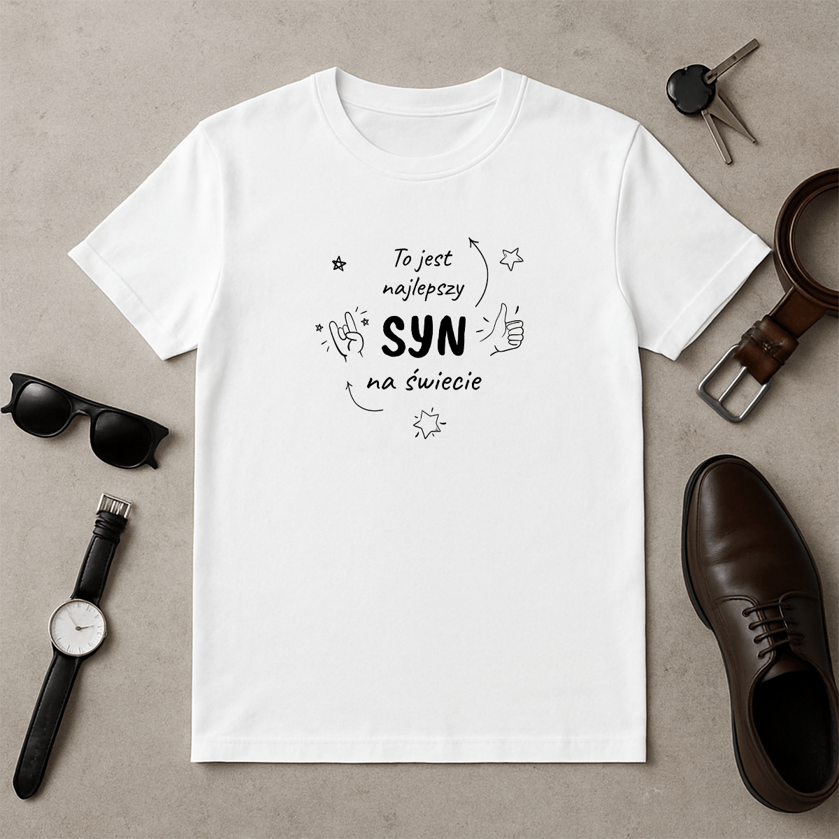 Najlepszy syn na świecie - koszulka z nadrukiem dla syna - Emmygift.pl
