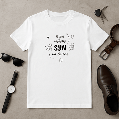Najlepszy syn na świecie - koszulka z nadrukiem dla syna - Emmygift.pl