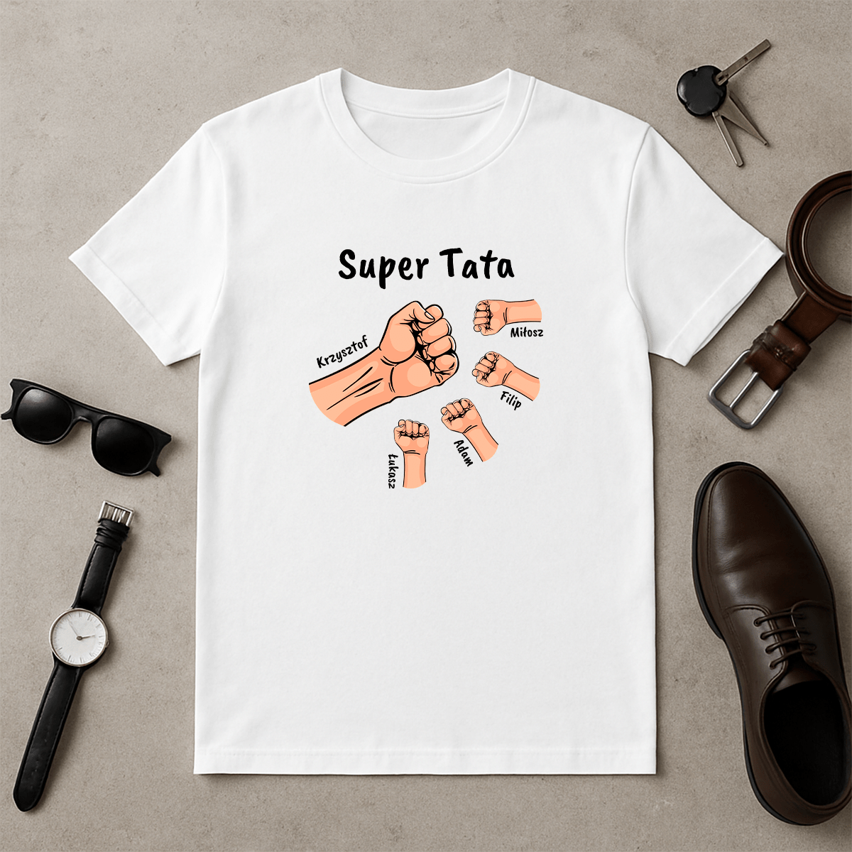 Super tata - koszulka z nadrukiem dla taty - Emmygift.pl