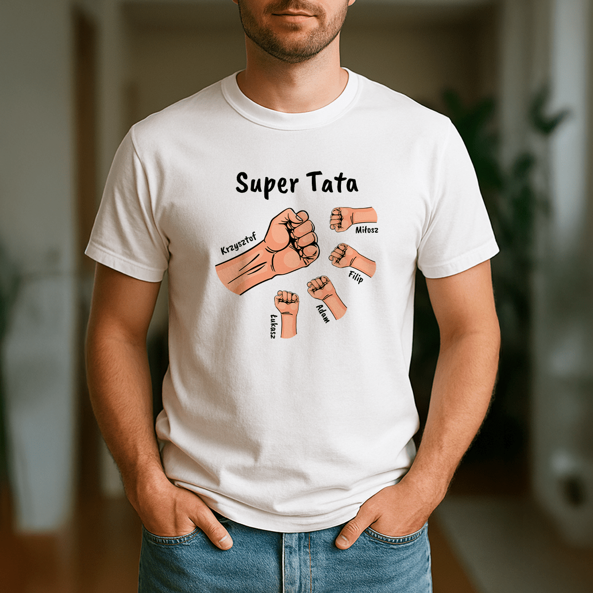 Super tata - koszulka z nadrukiem dla taty - Emmygift.pl