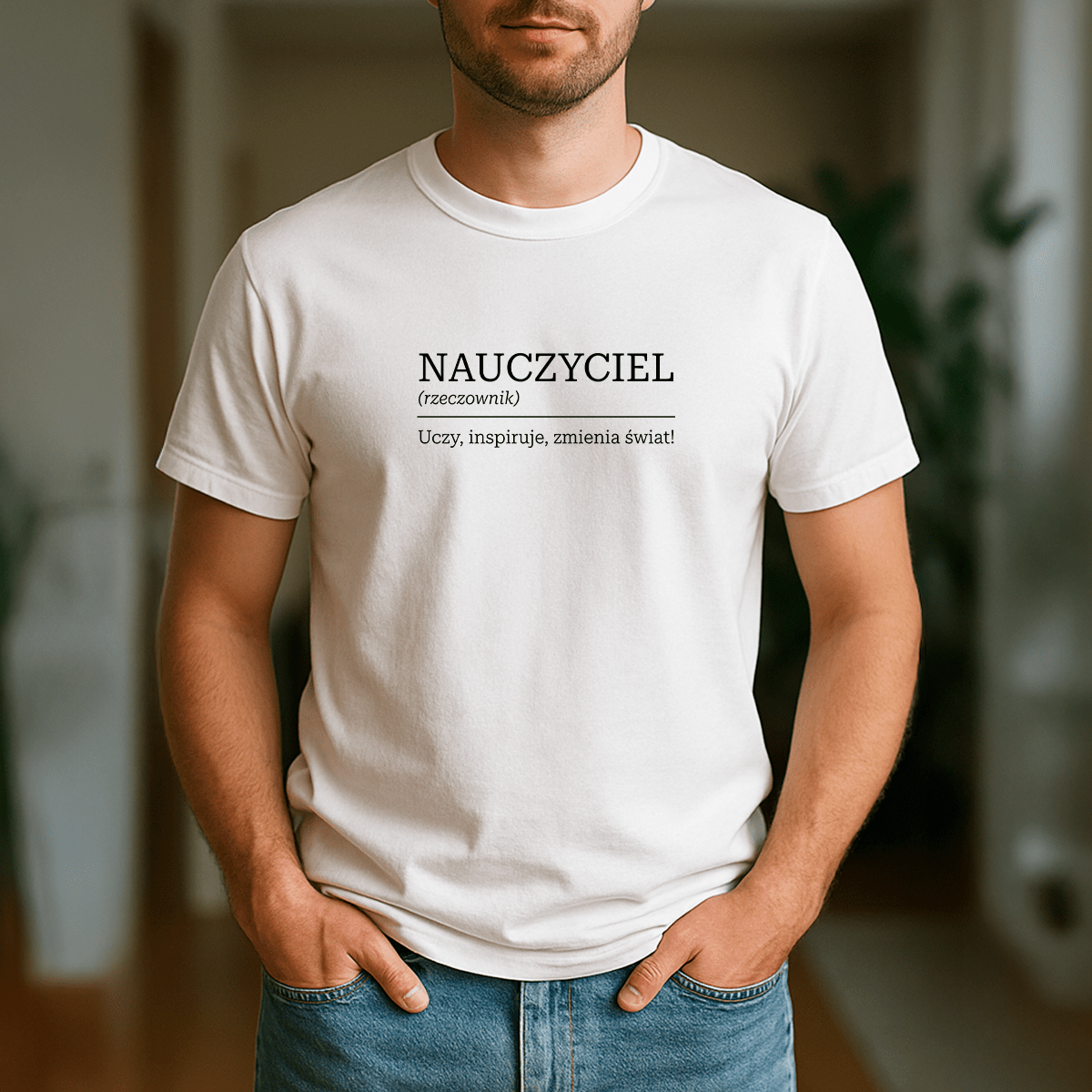 Nauczyciel - koszulka z nadrukiem dla nauczyciela - Emmygift.pl