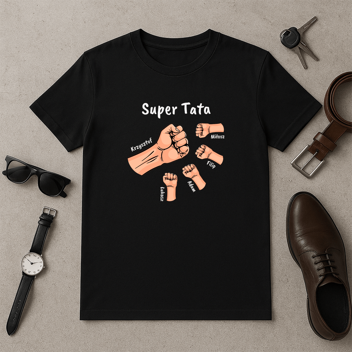 Super tata - koszulka z nadrukiem dla taty - Emmygift.pl