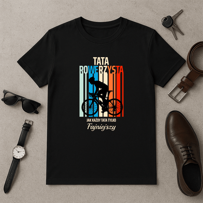 Tata rowerzysta - koszulka z nadrukiem dla taty - Emmygift.pl