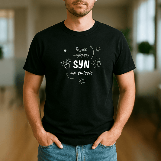 Najlepszy syn na świecie - koszulka z nadrukiem dla syna - Emmygift.pl