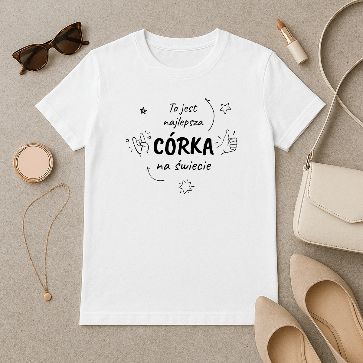 Najlepsza córka na świecie - koszulka z nadrukiem dla córki - Emmygift.pl