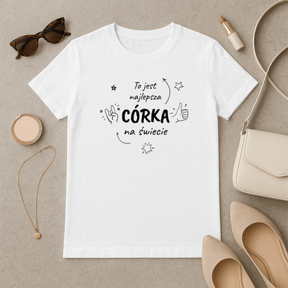 Najlepsza córka na świecie - koszulka z nadrukiem dla córki - Emmygift.pl