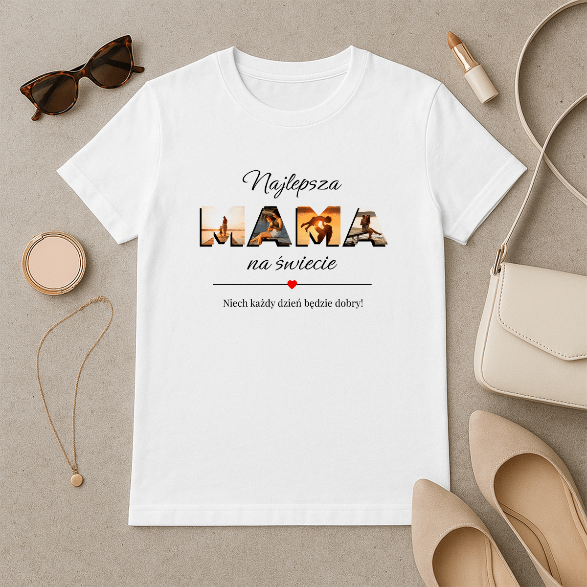 Najlepsza mama na świecie - koszulka z nadrukiem dla mamy - Emmygift.pl