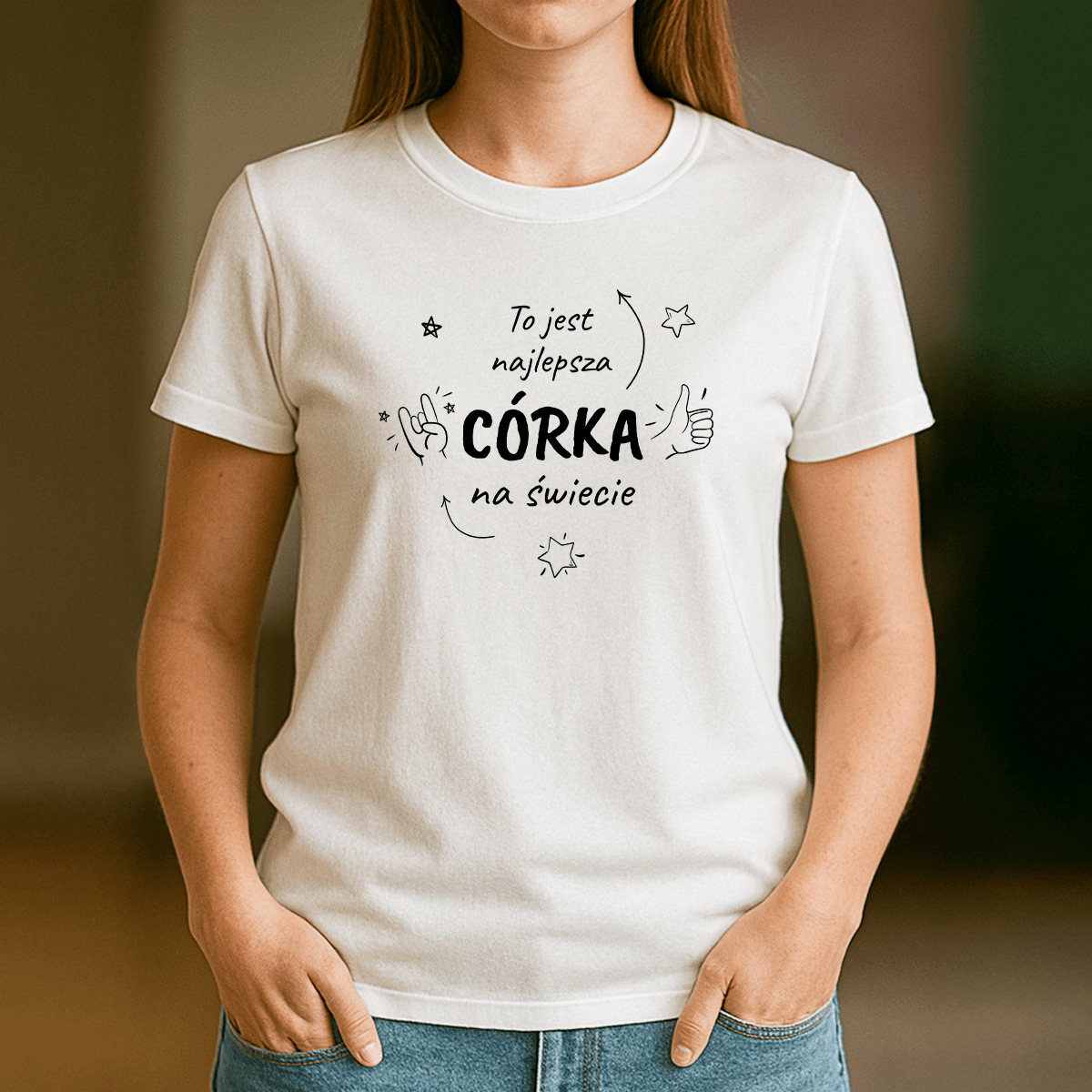 Najlepsza córka na świecie - koszulka z nadrukiem dla córki - Emmygift.pl