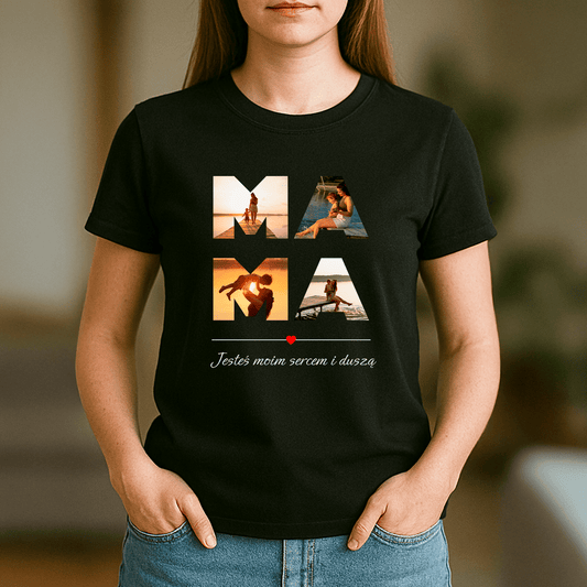 Jesteś moim sercem i duszą - koszulka z nadrukiem dla mamy - Emmygift.pl