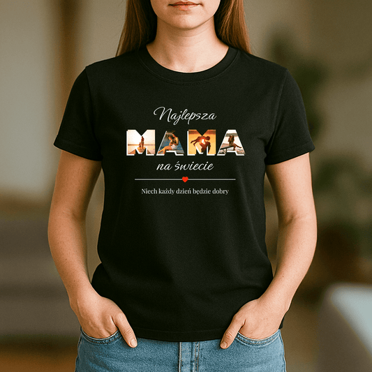 Najlepsza mama na świecie - koszulka z nadrukiem dla mamy - Emmygift.pl