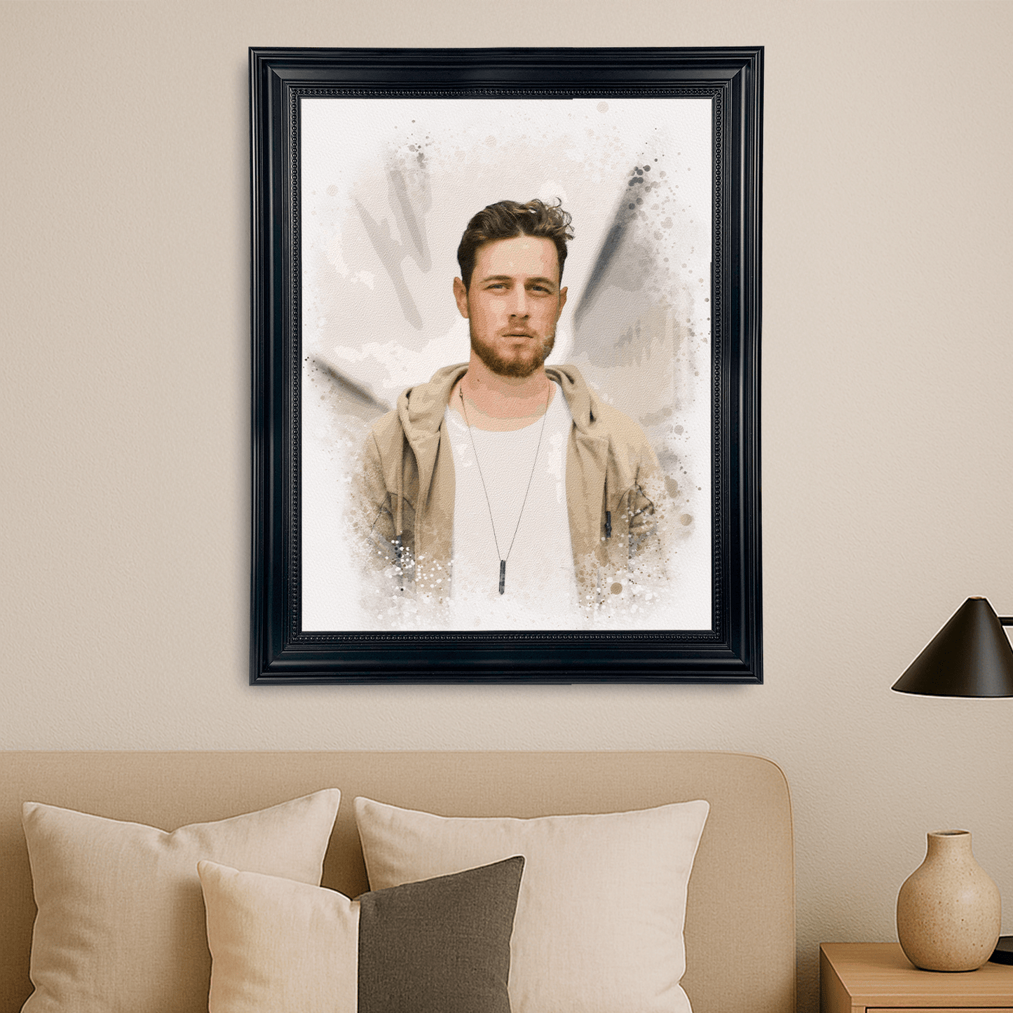 Artystyczny portret mężczyzny - portret na płótnie dla niego - Emmygift.pl