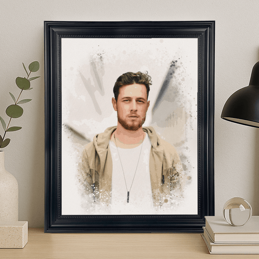 Artystyczny portret mężczyzny - portret na płótnie dla niego - Emmygift.pl