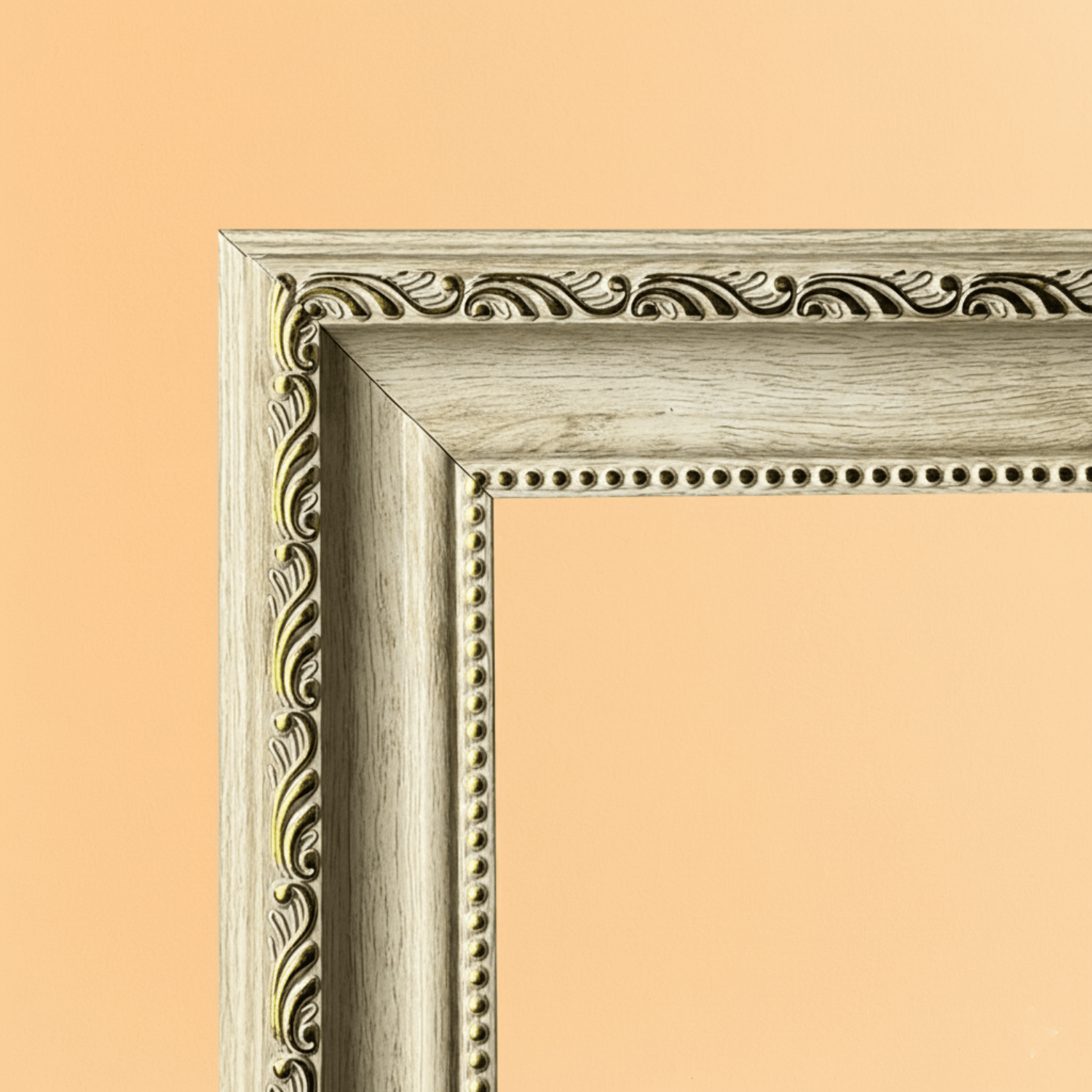 Biała rama dekoracyjna do obrazów na płótnie - Emmygift.pl