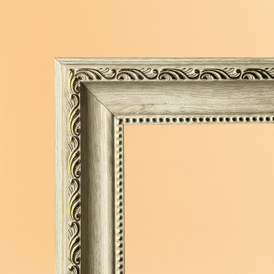 Biała rama dekoracyjna do obrazów na płótnie - Emmygift.pl