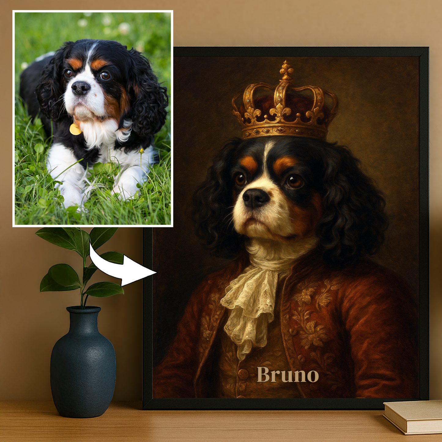 Portret kota w stylu king - personalizowany plakat dla miłośników psów