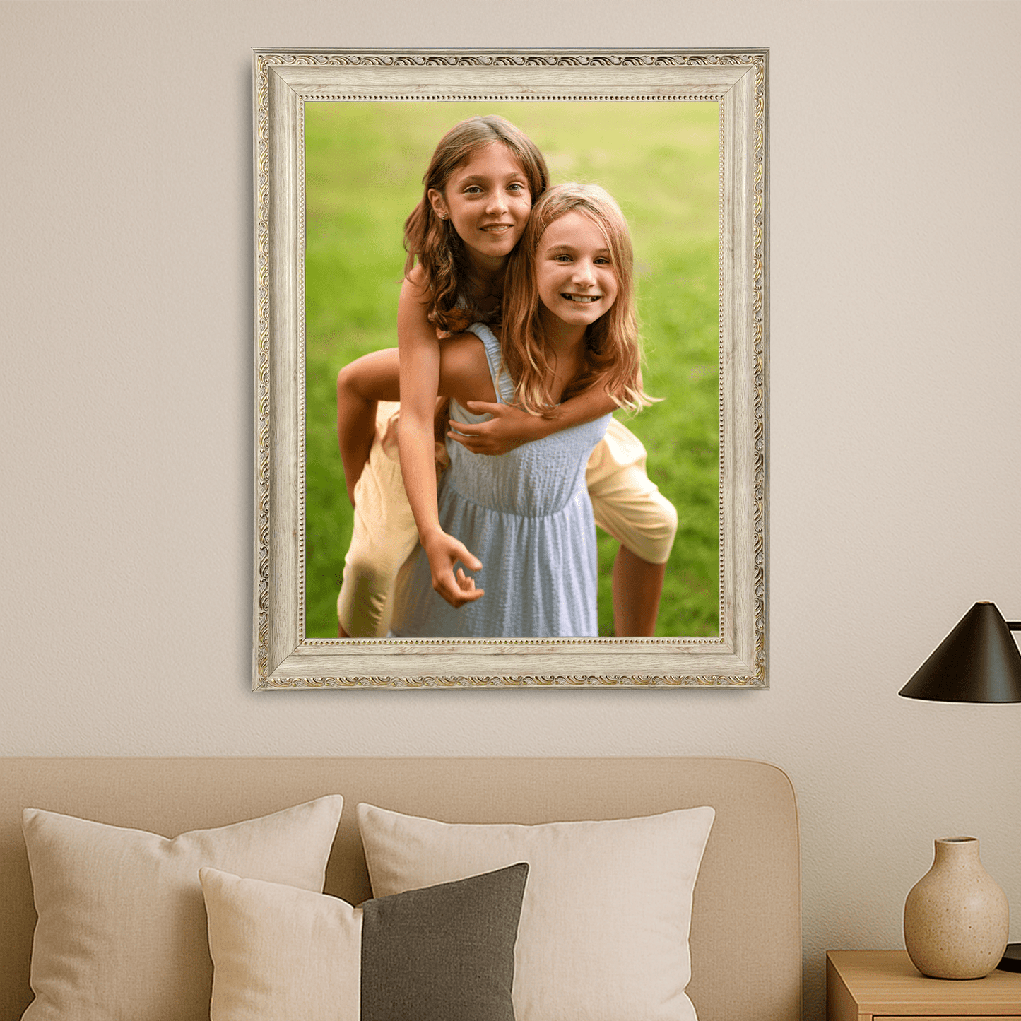 Dwie córki - portret na płótnie dla córki - Emmygift.pl