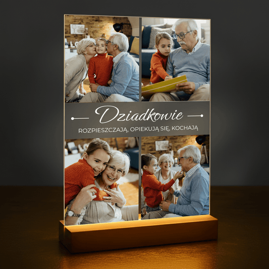 Dziadkowie - druk na szkle akrylowym dla dziadków - Emmygift.pl