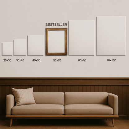 Dziadkowie na tle nieba nocą - portret na płótnie dla dziadków - Emmygift.pl