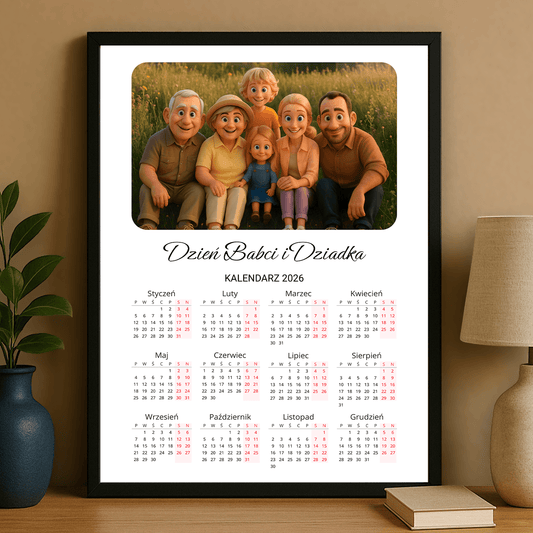 Dzień Babci i Dziadka - plakat personalizowany dla dziadków - Emmygift.pl