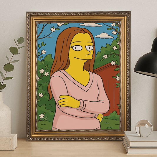 Dziewczyna jak z Simpsonów - portret na płótnie dla niej - Emmygift.pl