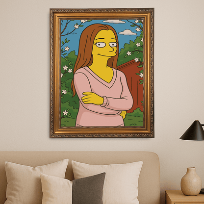 Dziewczyna jak z Simpsonów - portret na płótnie dla niej - Emmygift.pl