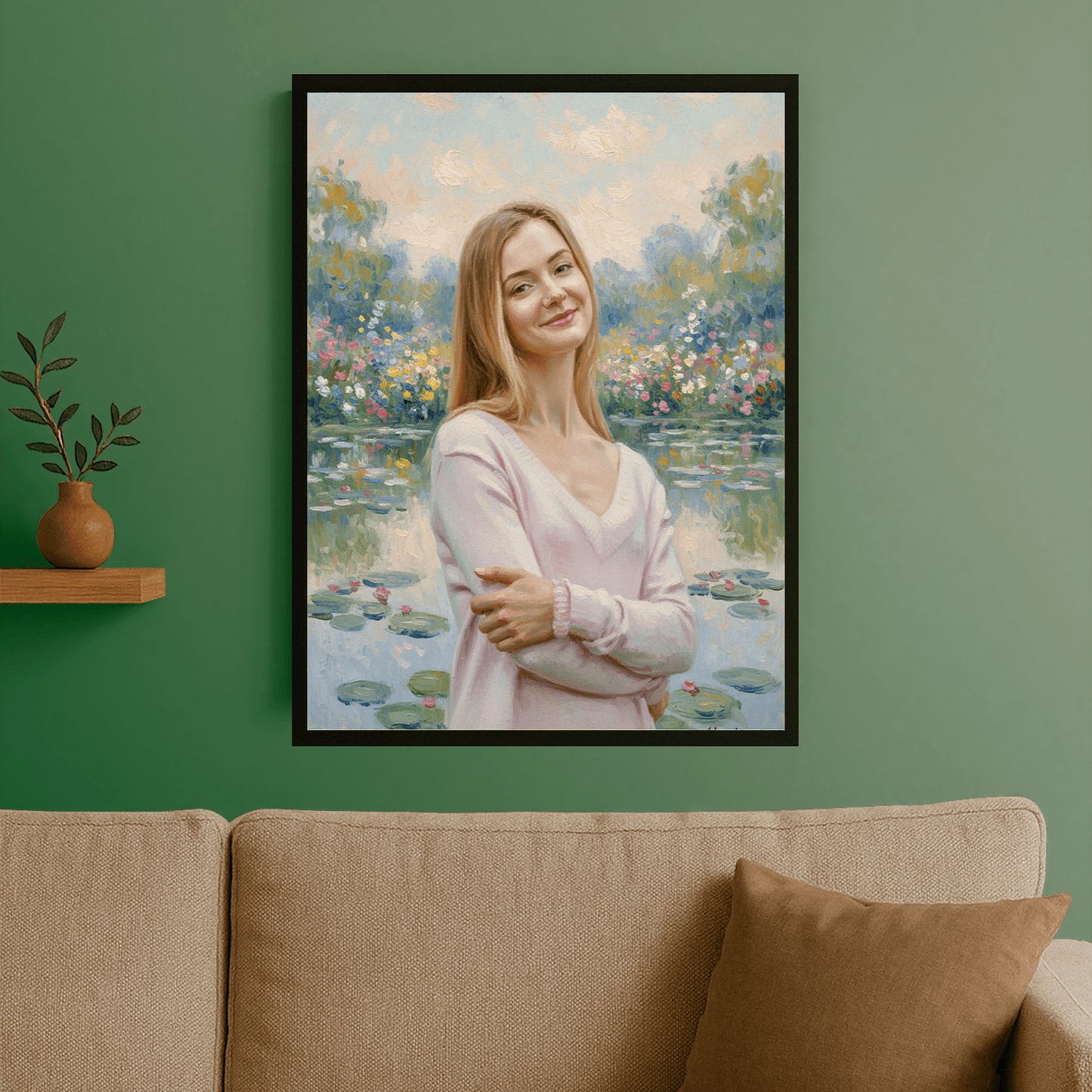 Dziewczyna nad stawem - portret na plakacie dla niej - Emmygift.pl