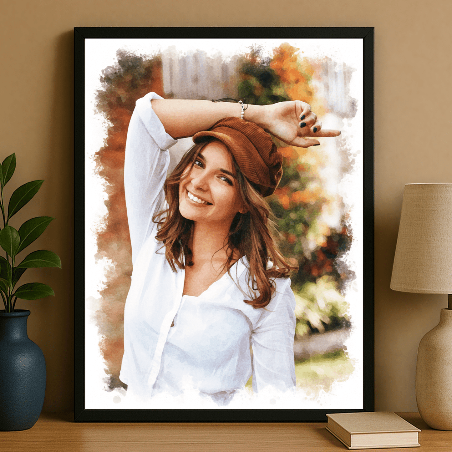 Dziewczyna w kolorowym stylu - portret na plakacie dla niej - Emmygift.pl