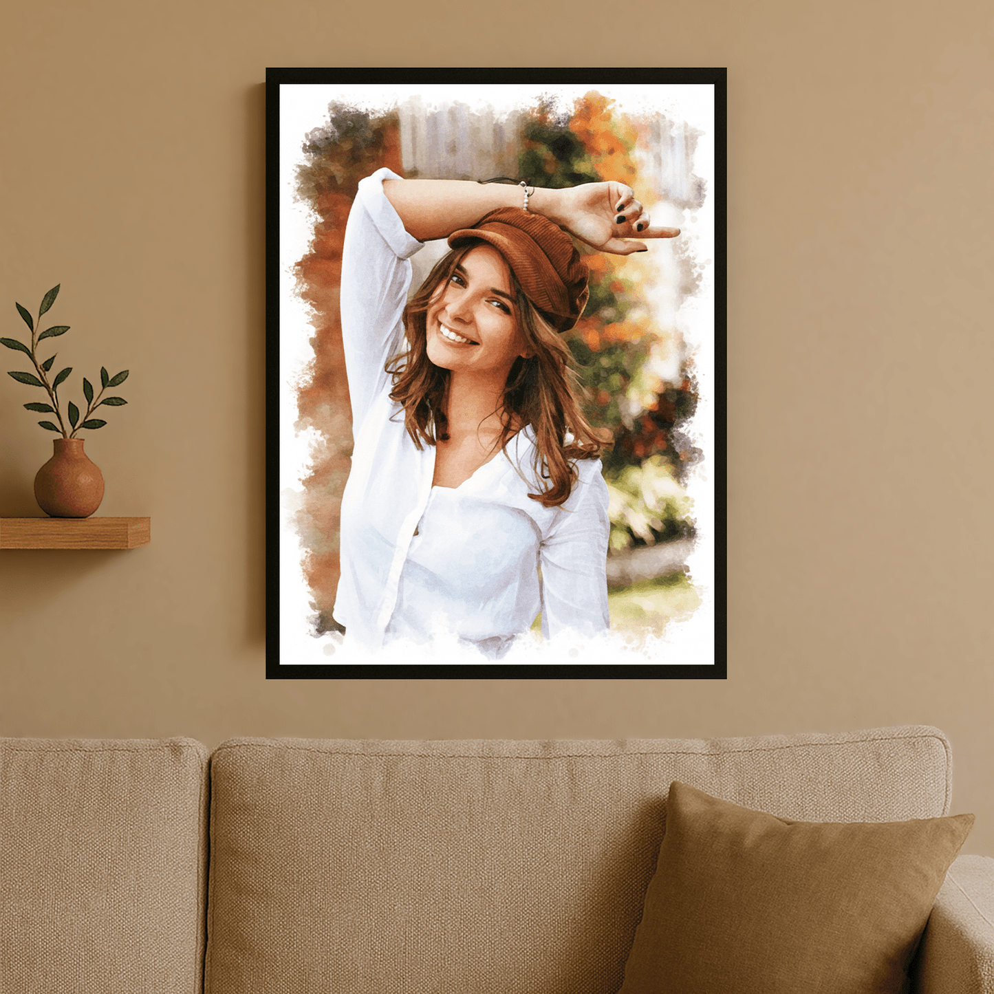 Dziewczyna w kolorowym stylu - portret na plakacie dla niej - Emmygift.pl