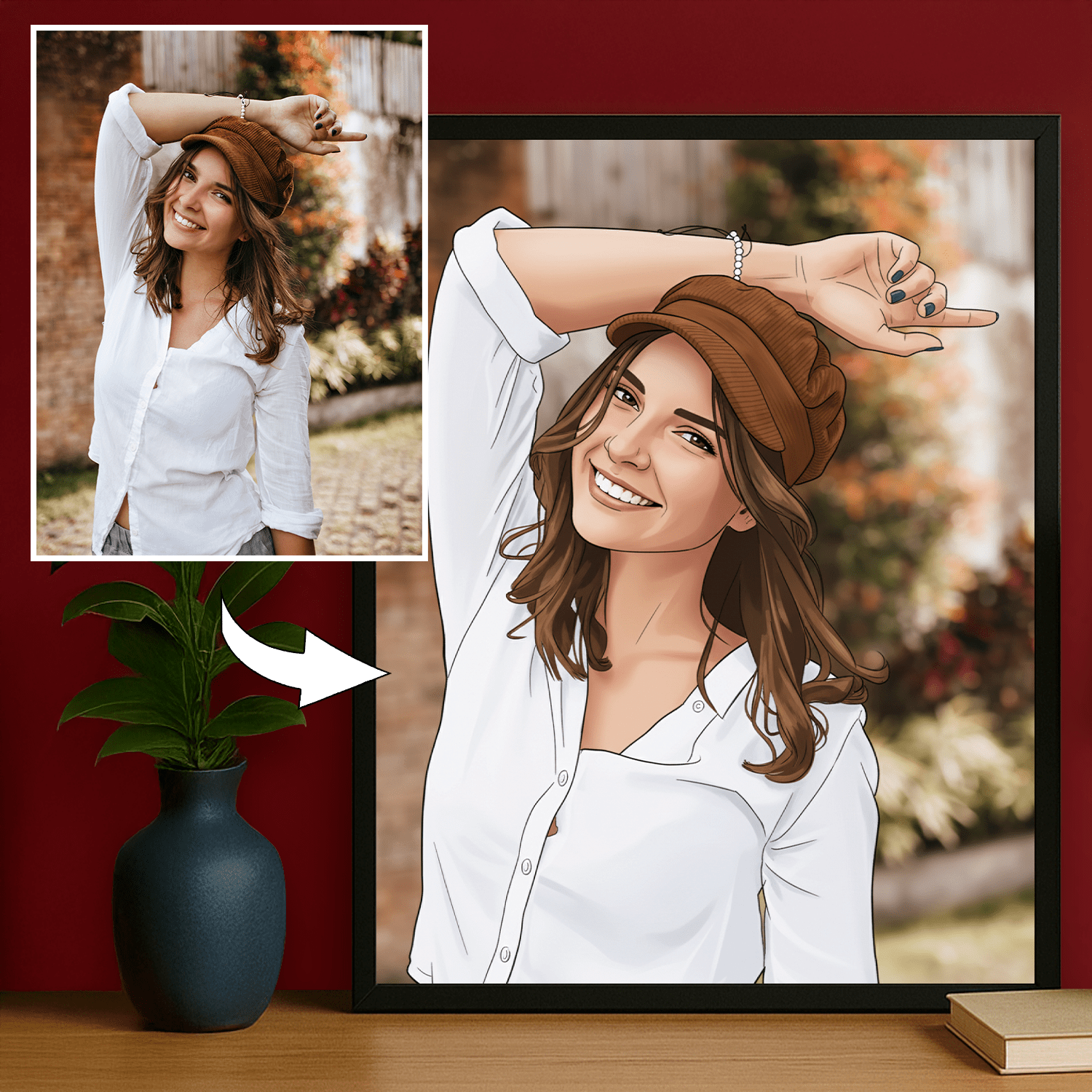 Dziewczyna w komiksowym stylu - portret na plakacie dla niej - Emmygift.pl