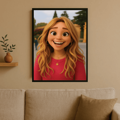 Dziewczyna w stylu animacji 3D - portret na plakacie dla niej - Emmygift.pl