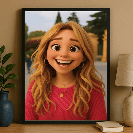 Dziewczyna w stylu animacji 3D - portret na plakacie dla niej - Emmygift.pl