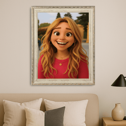 Dziewczyna w stylu animacji 3D - portret na płótnie dla niej - Emmygift.pl