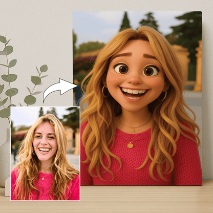Dziewczyna w stylu animacji 3D - portret na płótnie dla niej - Emmygift.pl