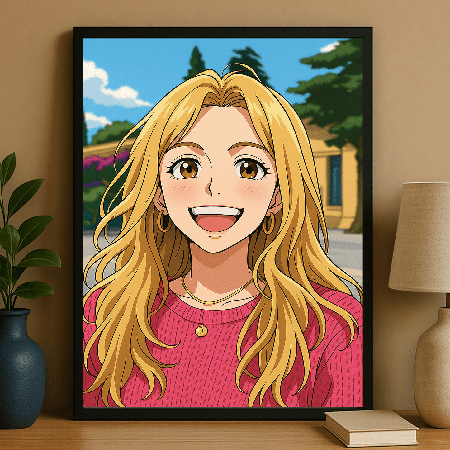 Dziewczyna w stylu Anime - portret na plakacie dla niej - Emmygift.pl
