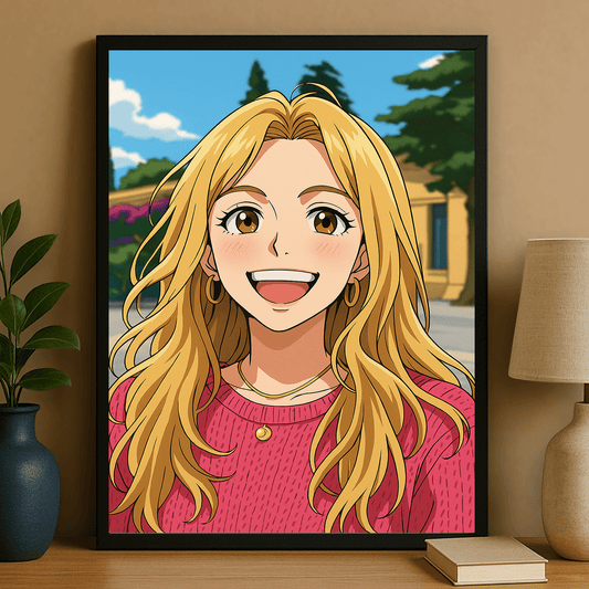 Dziewczyna w stylu Anime - portret na plakacie dla niej - Emmygift.pl
