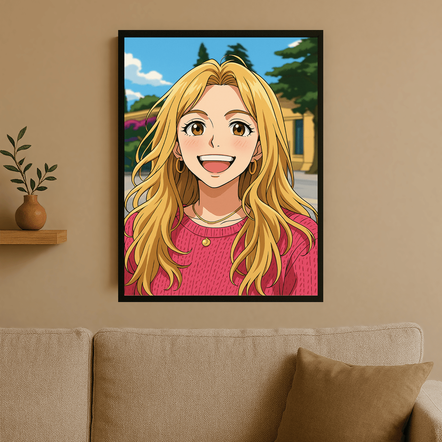 Dziewczyna w stylu Anime - portret na plakacie dla niej - Emmygift.pl